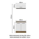 Ver imagem 4 de Kit com Balcão e Armário Aéreo Multiuso 80cm Agata Madesa