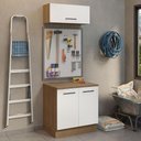 Ver imagem 1 de Kit com Balcão e Armário Aéreo Multiuso 80cm Agata Madesa