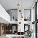 Ver imagem 4 de Lustre Pendente Para Sala Pé direito Duplo SP-Rain Marfim