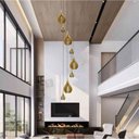 Ver imagem 3 de Lustre Pendente Para Sala Pé direito Duplo SP-Rain Marfim