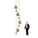 Ver imagem 1 de Lustre Pendente Para Sala Pé direito Duplo SP-Rain Marfim