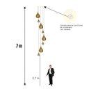 Ver imagem 5 de Lustre Pendente Para Sala Pé direito Duplo SP-Rain Marfim