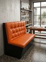 Ver imagem 4 de Poltrona Sofá Booth Prime 2 Lugares Laranja e Preto
