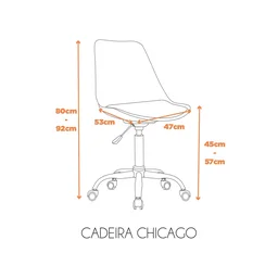 Cadeira Escritório Secretária Decorativa Eames Chicago - 2