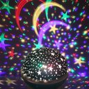 Ver imagem 2 de Luminária Projetor Led Lua Céu Estrelado Rgb 3000k Rosa Pilha Usb