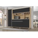 Ver imagem 1 de KIT COZINHA ARMÁRIO GRANDE BRASIL COR NATURE /PRETO FOSCO WHITE ÚLTIMAS UNIDADES