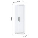 Ver imagem 4 de Armário Multiuso Cozinha Lavanderia 2 Portas Aline V02 Branco - Mpozenato