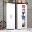 Ver imagem 2 de Armário Multiuso Cozinha Lavanderia 2 Portas Aline V02 Branco - Mpozenato