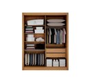 Ver imagem 3 de Guarda-roupa Solteiro 100% Mdf 2 Portas 2 Gavetas com Espelho Milano Leifer Móveis:cinamomo
