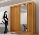 Ver imagem 5 de Guarda-roupa Solteiro 100% Mdf 2 Portas 2 Gavetas com Espelho Milano Leifer Móveis:cinamomo