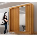 Ver imagem 5 de Guarda-roupa Solteiro 100% Mdf 2 Portas 2 Gavetas com Espelho Milano Leifer Móveis:cinamomo