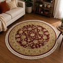 Ver imagem 4 de Tapete Egipcio Saveh Redondo 2,00x2,00cm 3330 R Vermelho Abdalla