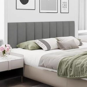 Cabeceira Cama Box Casal Dubai Kit C/ 7un Modulo Adesivo:cinza