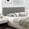 Cabeceira Cama Box Casal Dubai Kit C/ 7un Modulo Adesivo:cinza - 1