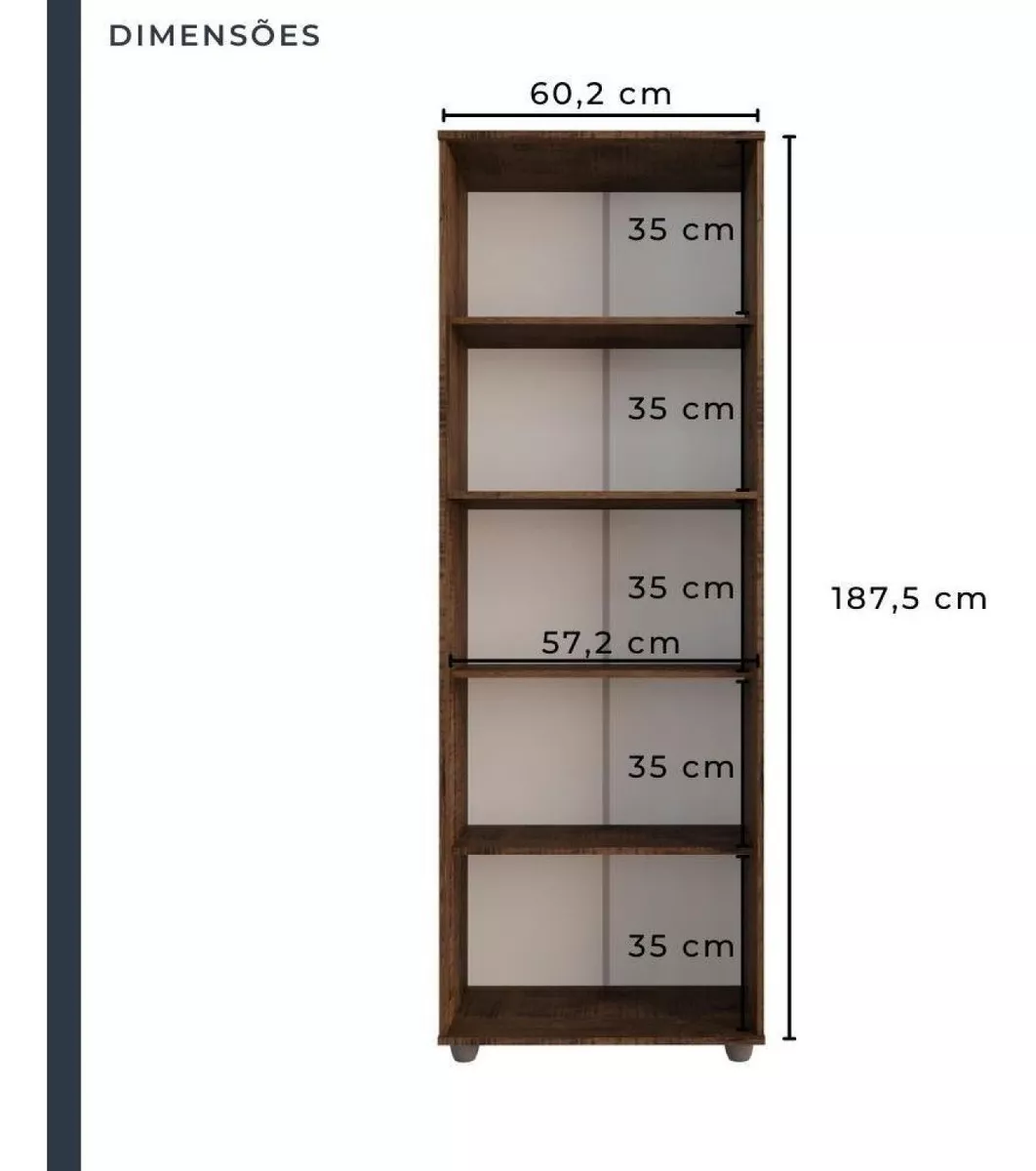 Armário Multiuso 2 Portas com Chave Caique - Chf - Imbuia - 4