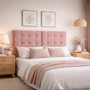Ver imagem 6 de Cabeceira Estofada 140cm Dobrável P/ Cama de Casal Moderna:rose