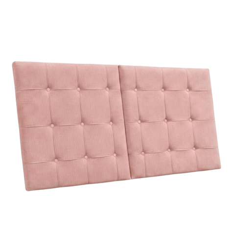 Cabeceira Estofada 140cm Dobrável P/ Cama de Casal Moderna:rose
