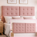 Ver imagem 2 de Cabeceira Estofada 140cm Dobrável P/ Cama de Casal Moderna:rose