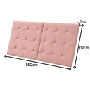 Ver imagem 4 de Cabeceira Estofada 140cm Dobrável P/ Cama de Casal Moderna:rose