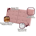 Ver imagem 3 de Cabeceira Estofada 140cm Dobrável P/ Cama de Casal Moderna:rose