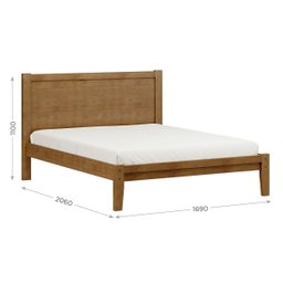 Cama Casal Queen 169cm X 206cm Freijó Prata Madeira Pinus - Finestra - 2
