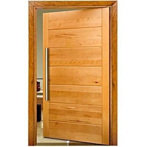 Porta Pivotante de Madeira Maciça Bbb 2,14x1,18 C/puxador e Fechadura