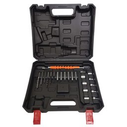 Parafusadeira Furadeira 2 Baterias Bivolt com Maleta Ferramentas Construção Casa Obra Kit Broca Port - 9