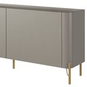 Ver imagem 6 de Rack para Sala de Estar Tv 85 Pol 4 Portas Pés Industrial Dourado Alef I03 Grigio - Lyam Decor