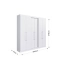 Ver imagem 2 de Roupeiro 6 Portas 218cm x 220,5cm x 47cm Oxford Branco