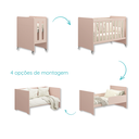 Ver imagem 3 de Quarto de Bebê Berço Evolution + Guarda Roupa Infantil 4P e 3g Rosa Classic 02 Colchões