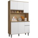 Ver imagem 2 de Armário de Cozinha Compacta 105cm Marcia Amêndoa/branco - Ajl Móveis
