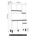 Ver imagem 4 de Armário de Cozinha Compacta 105cm Marcia Amêndoa/branco - Ajl Móveis