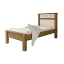 Ver imagem 3 de Cama Solteiro Em Mdf Las Vegas - Canela/Off White - Cor: Marrom
