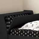 Ver imagem 6 de Cama Solteiro Bicama Cabeceira Bau 220x88 Bb28 Preto Dtall Preto