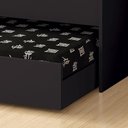 Ver imagem 5 de Cama Solteiro Bicama Cabeceira Bau 220x88 Bb28 Preto Dtall Preto