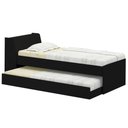 Ver imagem 1 de Cama Solteiro Bicama Cabeceira Bau 220x88 Bb28 Preto Dtall Preto