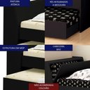 Ver imagem 3 de Cama Solteiro Bicama Cabeceira Bau 220x88 Bb28 Preto Dtall Preto