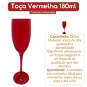 Ver imagem 4 de Taça Vidro Vermelha Champanhe 190 Ml Nadir
