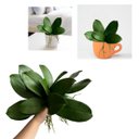 Ver imagem 6 de 5 Kit Folhas de Orquídea Artificial Premium Silicone com Aparência Natural e Raiz 25cm