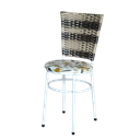 Ver imagem 2 de Conjunto 4 Cadeiras Branca para Cozinha Hawai Cappuccino Premium com Assento Estampado:floral Orquíd