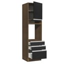 Ver imagem 6 de Torre Quente Armário de Cozinha 60 cm 1 Porta 3 Gavetas Rustic/Preto Glamy Madesa