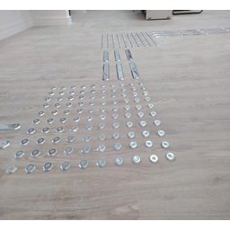 Piso Tátil Alerta Inox Parafusados Elementos Soltos Ml - 4
