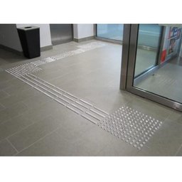 Piso Tátil Alerta Inox Parafusados Elementos Soltos Ml - 1