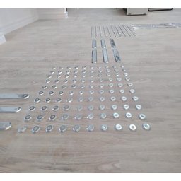 Piso Tátil Alerta Inox Parafusados Elementos Soltos Ml - 3