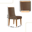 Ver imagem 3 de Mesa de Jantar Diane 120cm Tampo Mdf Laminado com 4 Cadeiras Lisboa Moderna Mobília