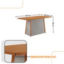 Ver imagem 4 de Mesa de Jantar Diane 120cm Tampo Mdf Laminado com 4 Cadeiras Lisboa Moderna Mobília