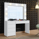 Ver imagem 2 de Camarim Anne 5 Gavetas 9 Lampadas Led Mavaular Branco