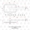 Ver imagem 5 de Ducha Chuveiro Retangular Inox 28x18cm São Luís Pingoo.casa - Prata