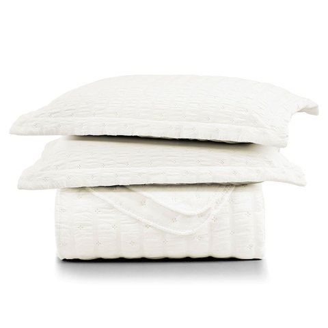 Kit Colcha Cobre Leito Plissê Casal Seersucker Premium 3 Peças Maciez e Leveza com Textura 3D Palha 