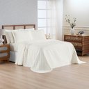 Ver imagem 6 de Kit Colcha Cobre Leito Plissê Casal Seersucker Premium 3 Peças Maciez e Leveza com Textura 3D Palha 